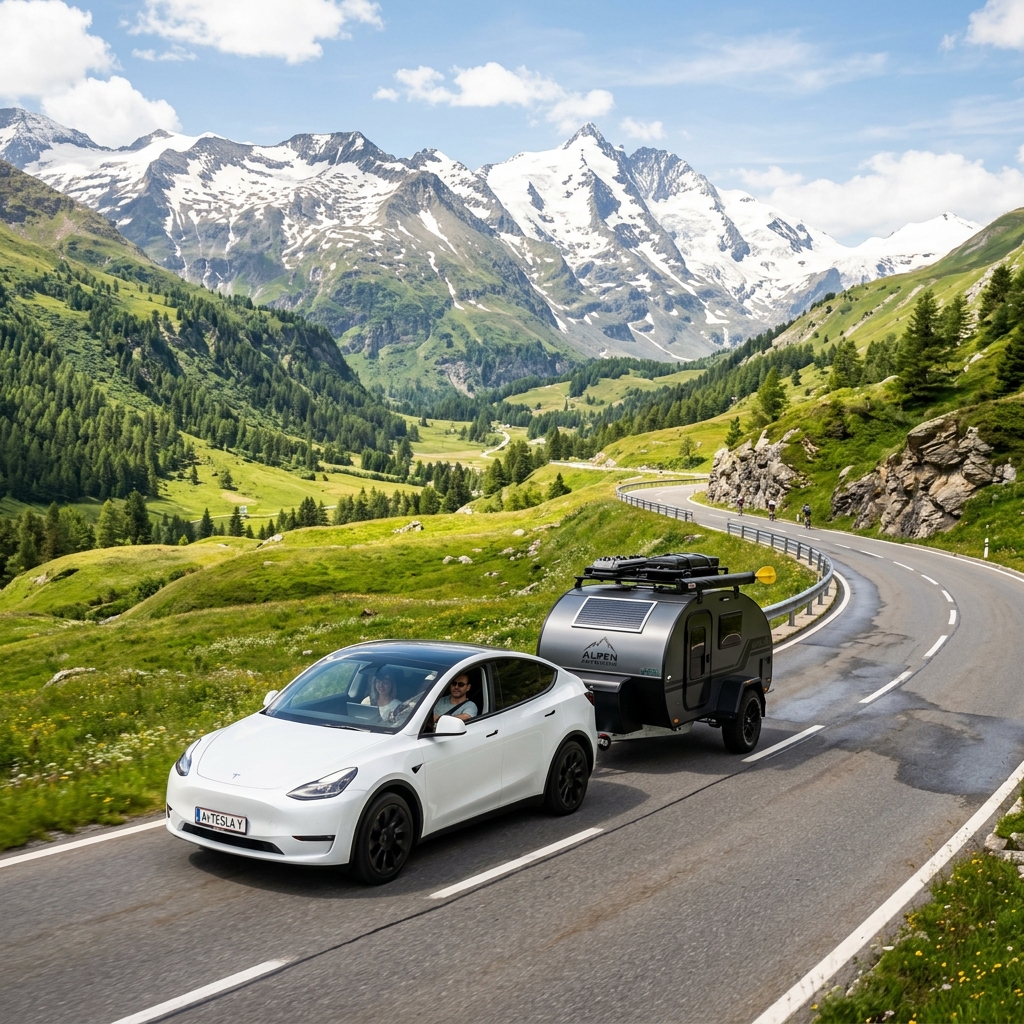 Tesla mit Anhänger: Reichweite, Zuggewicht und was du wissen musst